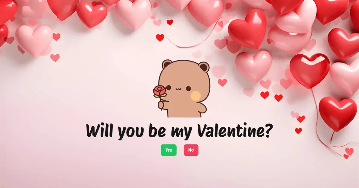 GitHub - subhadeeproy3902/valentine: A tiny, heartwarming web page to ...