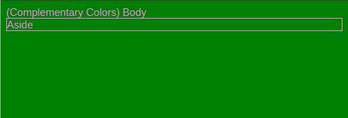 Complimentary Colors example