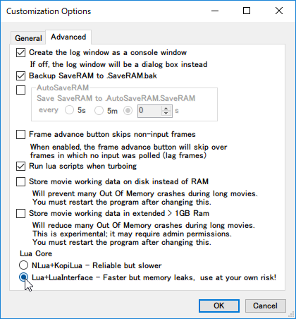 Changing the interpreter to LuaInterface