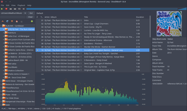 Deadbeef ZileXa screenshot with Ubuntu Budgie Arc-Dark