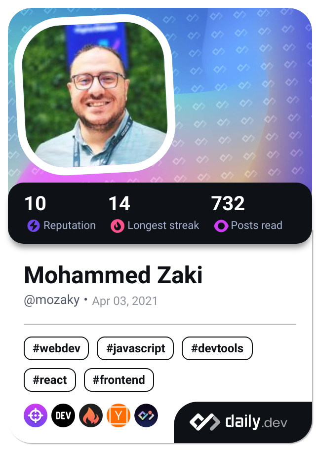 Mohammed Zaki's Dev Card