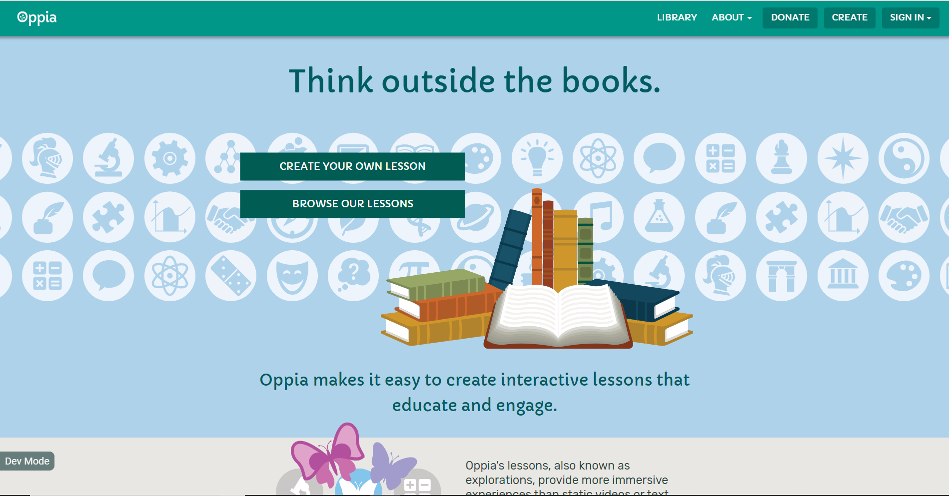 Image showing the default splash page.