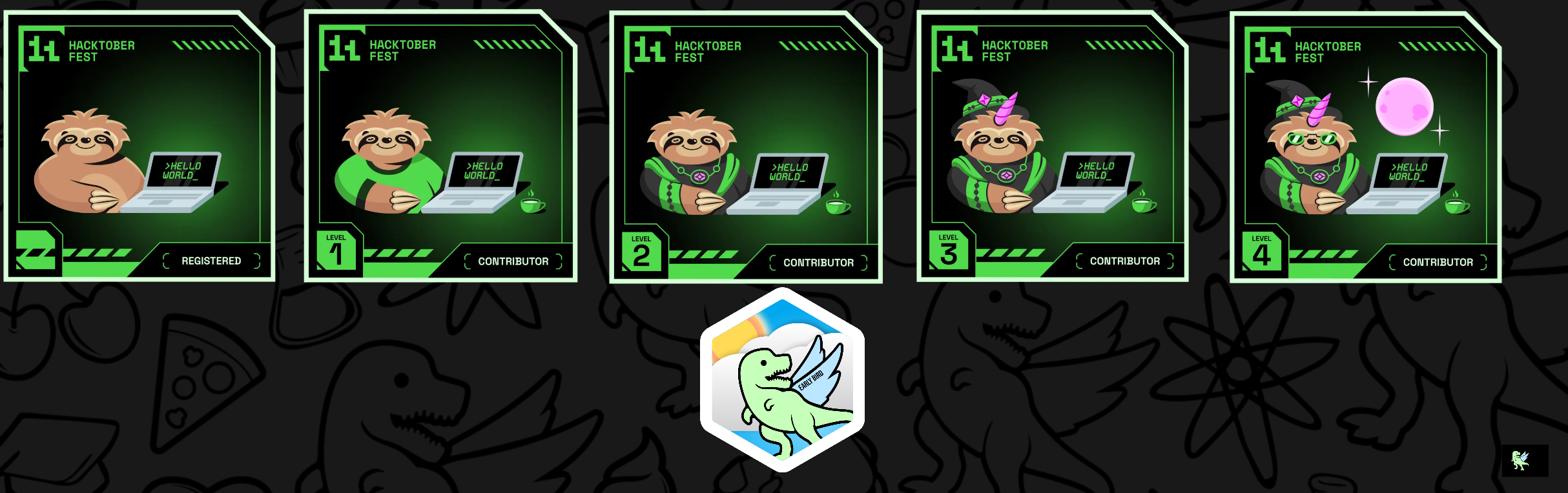 An image of @thedarkking01's Holopin badges, which is a link to view their full Holopin profile