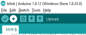 Upload button in Arduino IDE