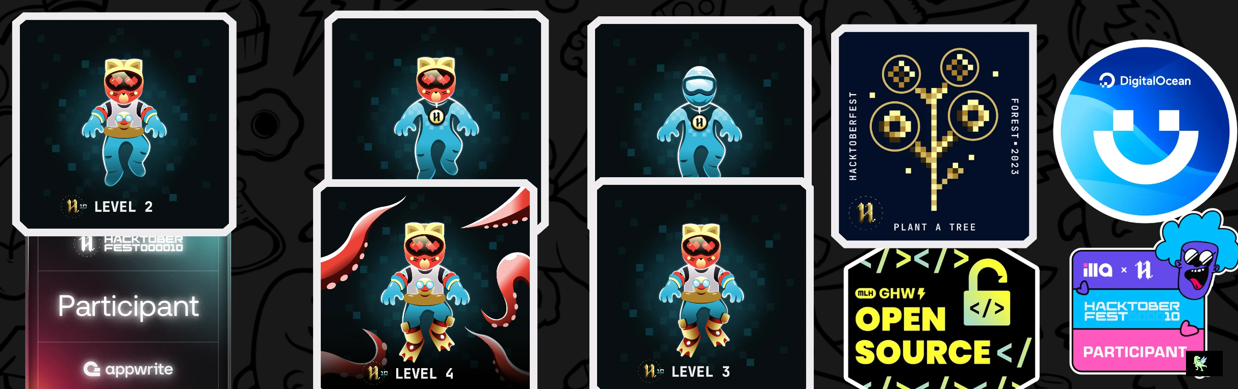 An image of @abhijeetgurle's Holopin badges, which is a link to view their full Holopin profile