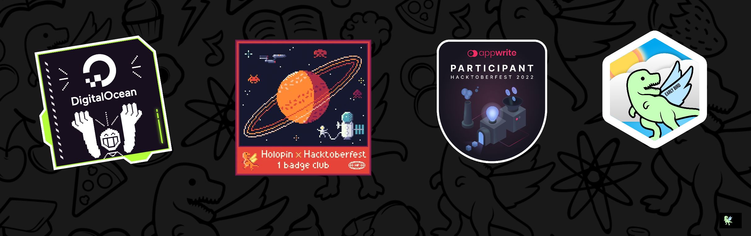 An image of @jvizael's Holopin badges, which is a link to view their full Holopin profile
