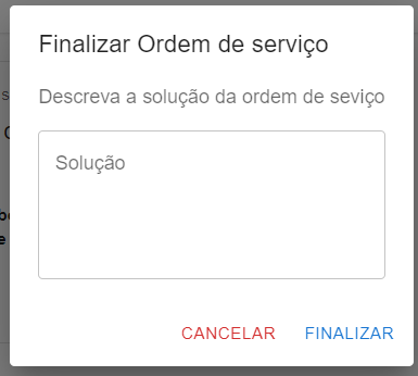 Finalizar Ordem de serviço - Visão Colaborador