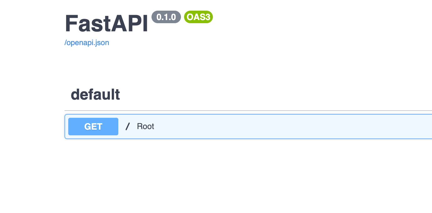 FastAPI docs endpoint