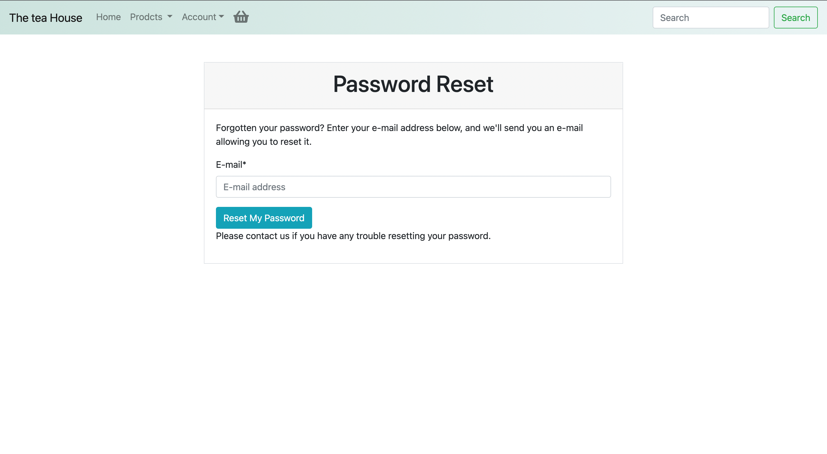  Password reset feature