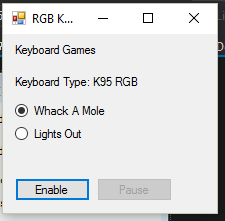 RGB Keyboard Games GUI