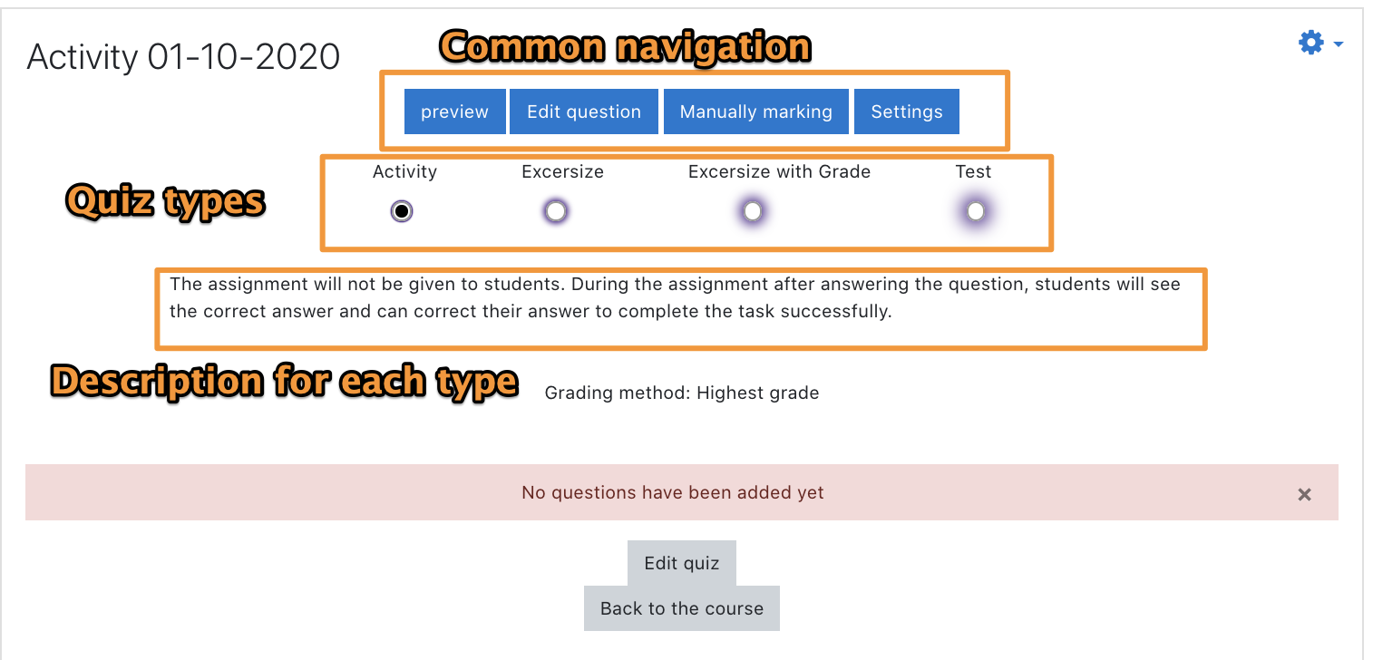 Quiz View Page