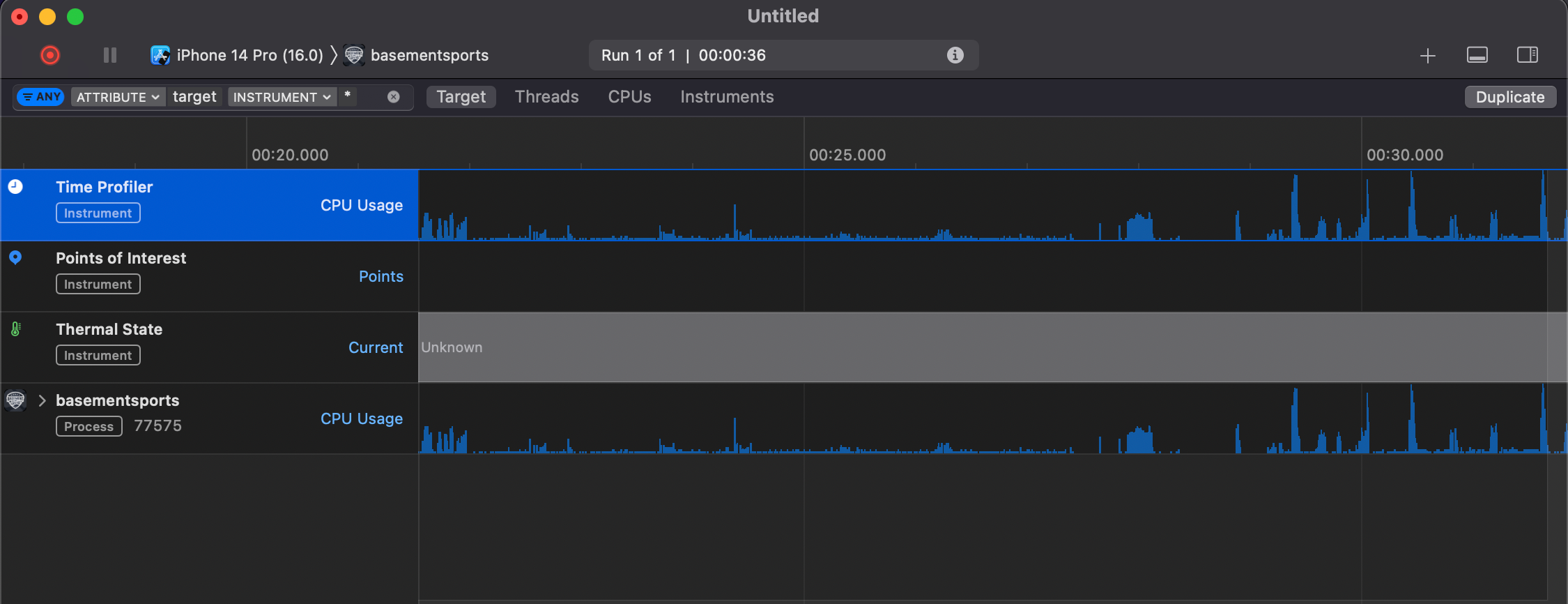 “Time Profiler” from Xcode Instruments