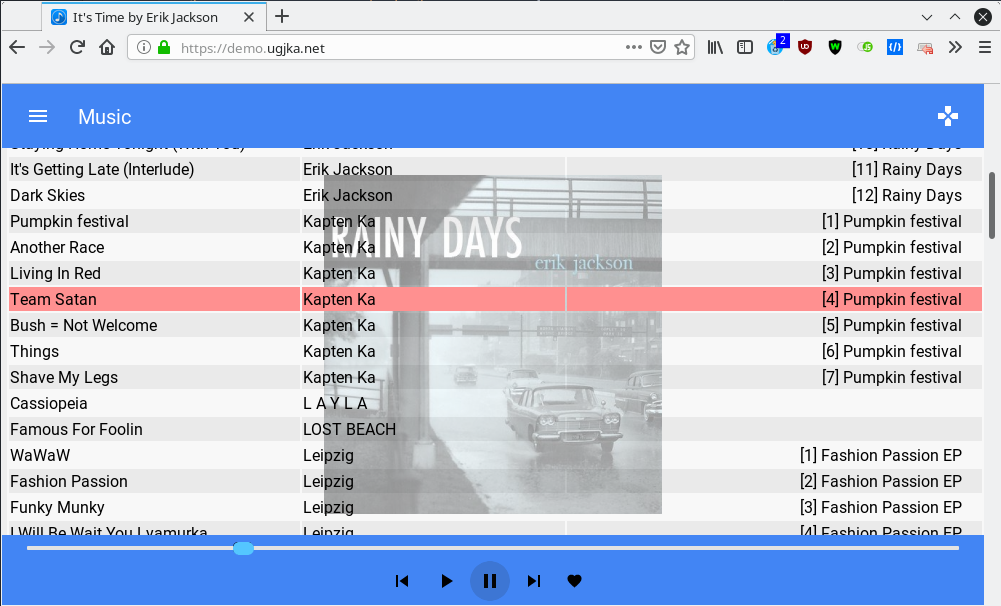 GitHub - ugjka/music: Personal music streaming service