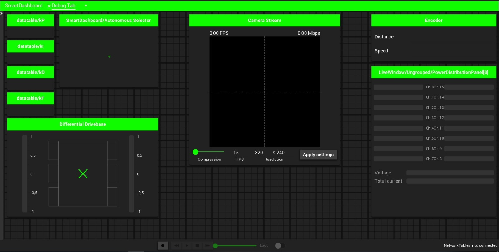 Debugging Tab