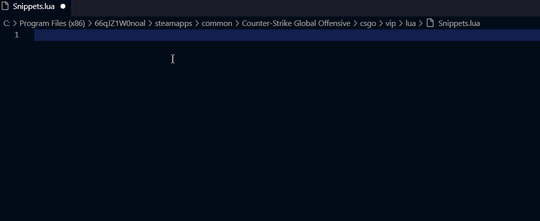 gamesense.vip ― Lua User Snippets for Visual Studio Code