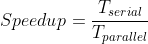 Speedup formula