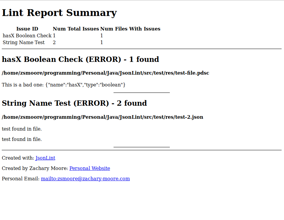 First basic Report