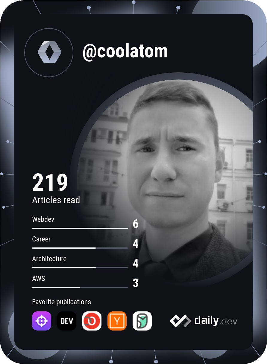 coolatom's Dev Card