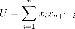  u = Sum(i=1..n) x_i * x_(n+1-i)