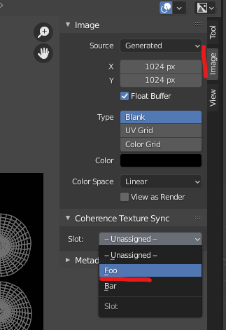 Assign sync slot to image