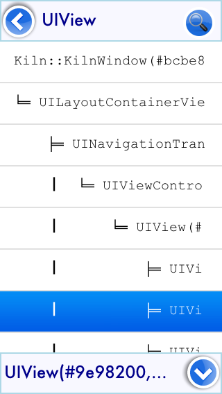 UI selector pane