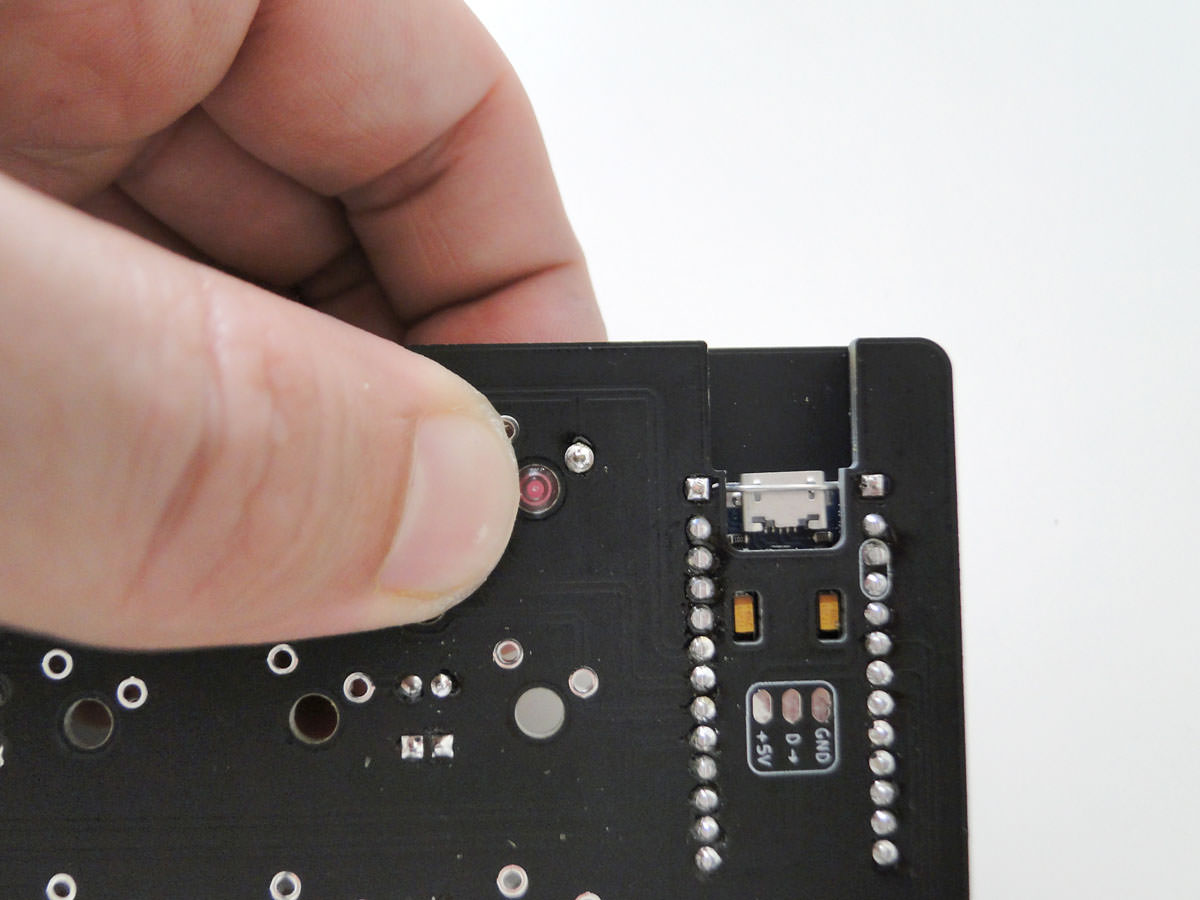 Solder one pin from each switch