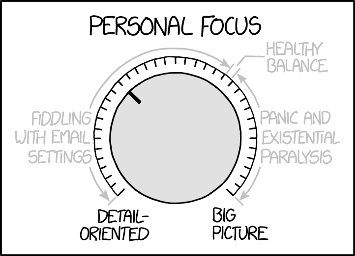 xkcd comic on personal focus