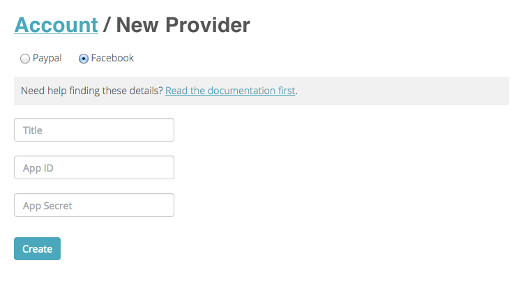 New provider form at Onscribe 