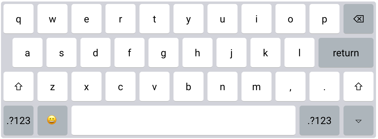 iPad iOS QWERTY layout