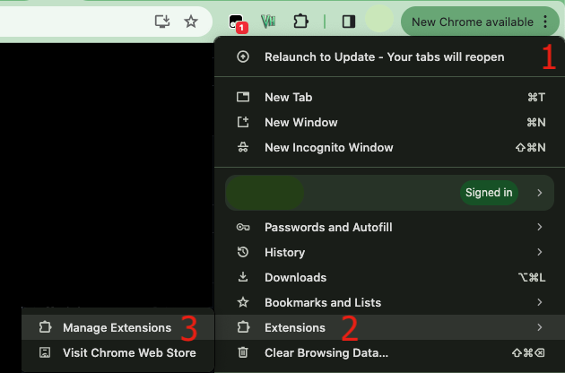 Extensions Chrome 1