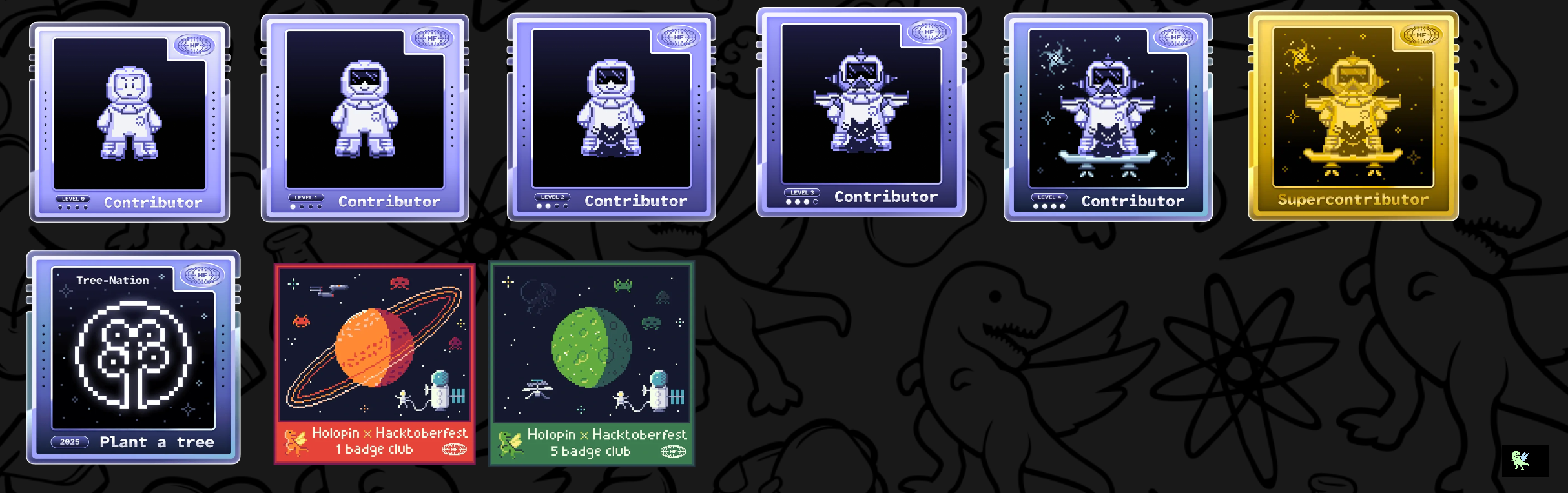 An image of @coder010506's Holopin badges, which is a link to view their full Holopin profile