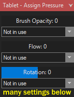 Tablet - Assign Pressure Section