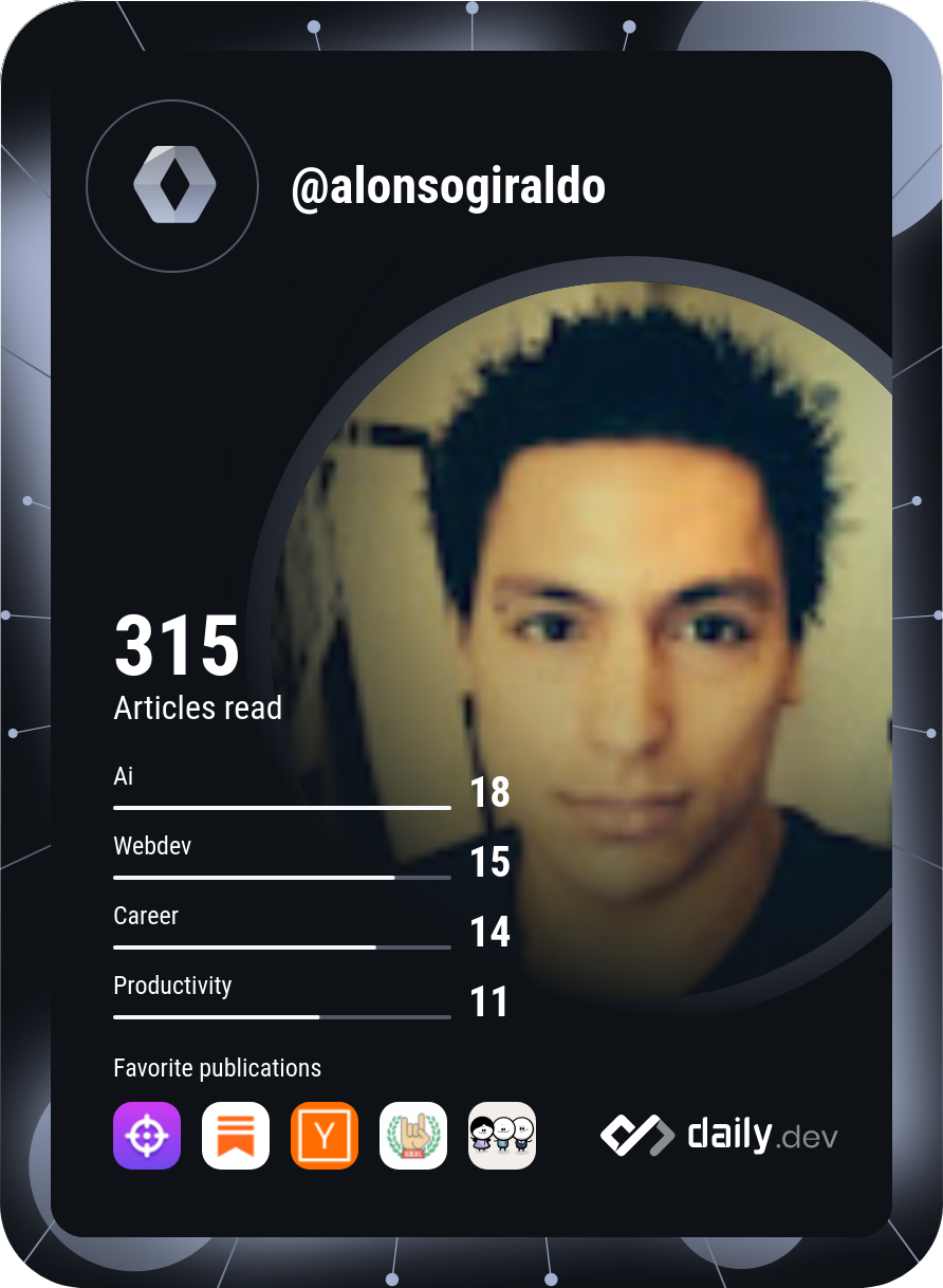 Alonso Giraldo's Dev Card