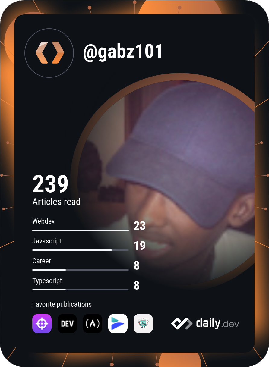 Gabriel Matabane's Dev Card