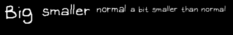 Example usage of text sizing