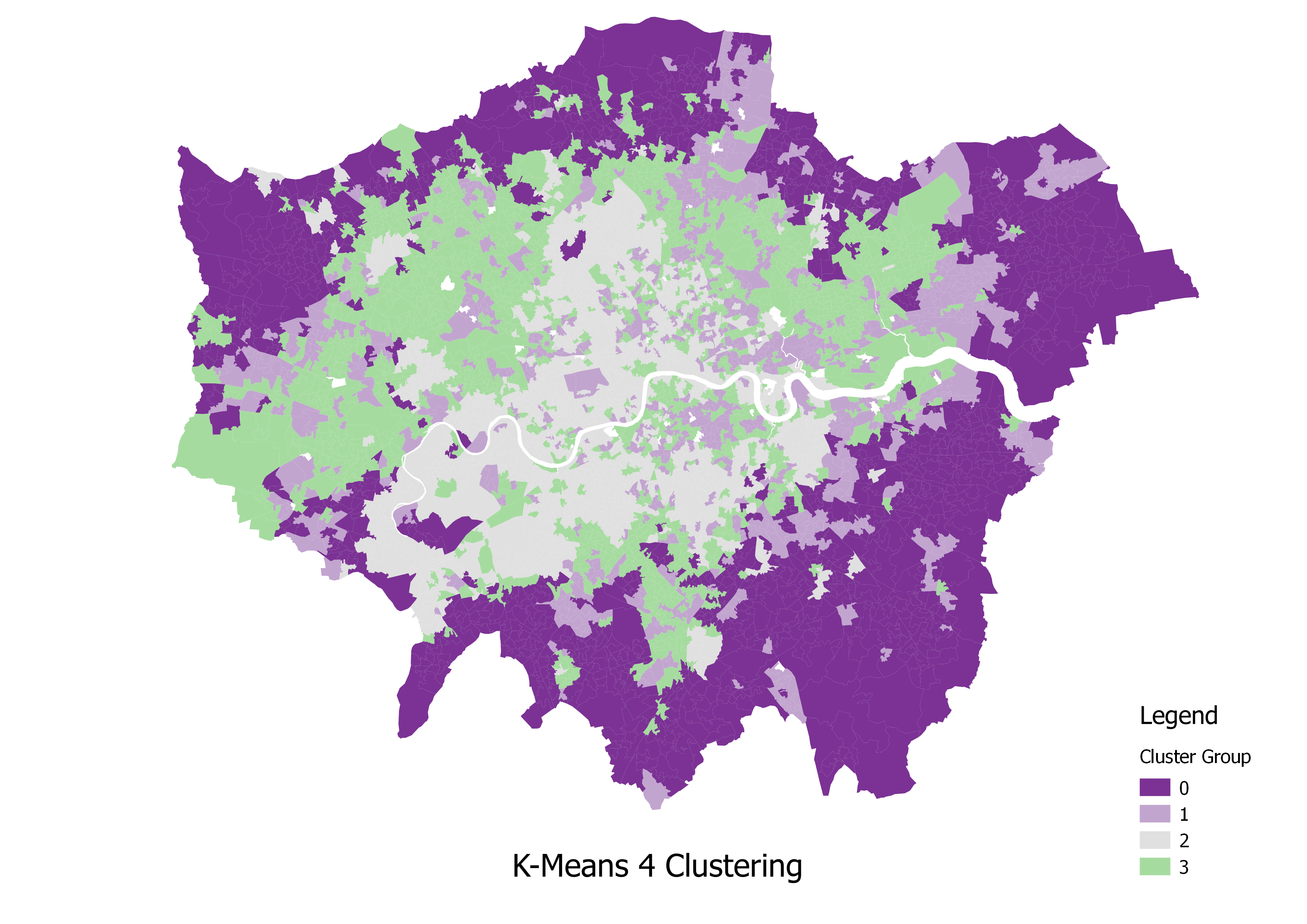 K-Means 4 group cluster