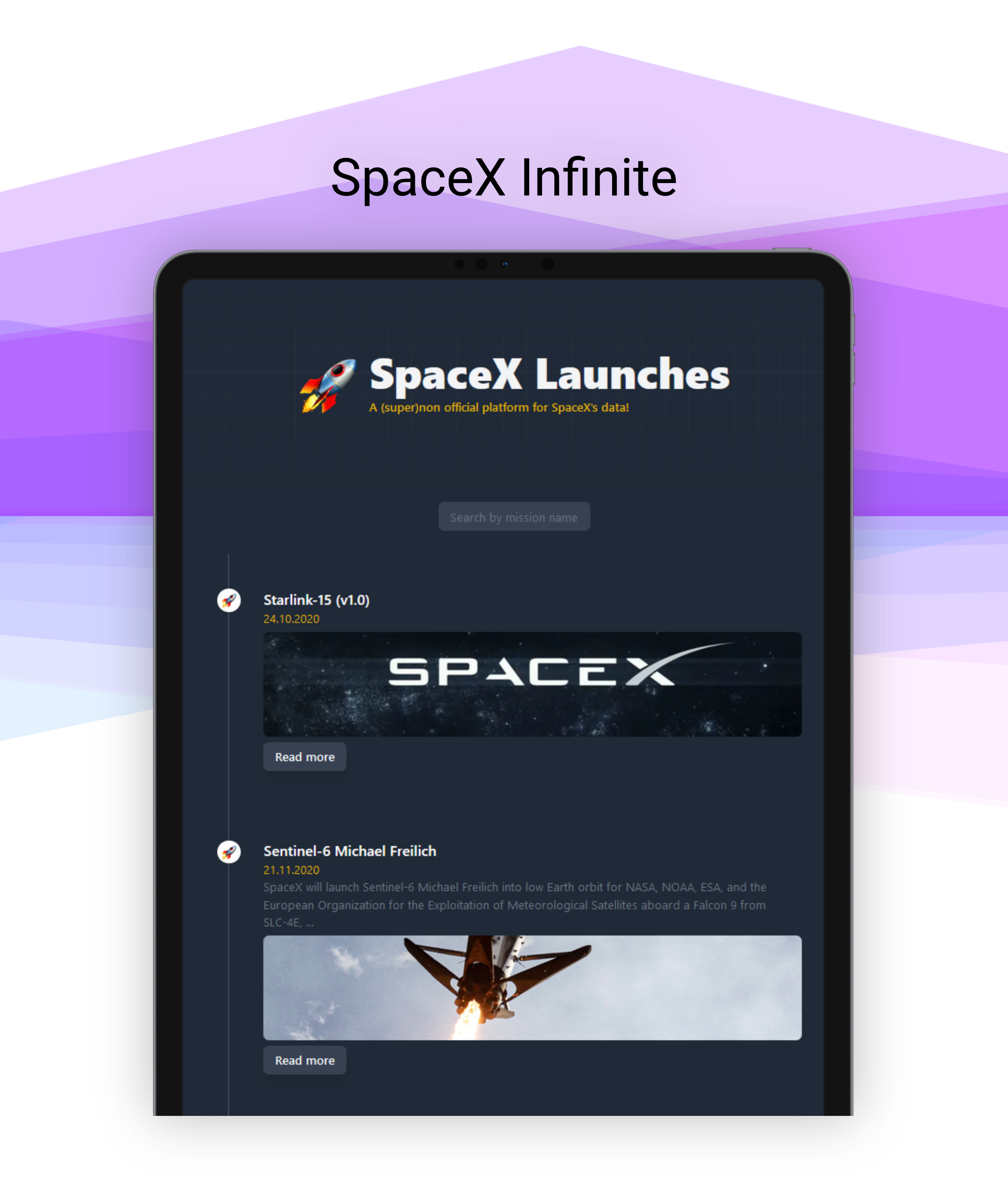 GitHub - MaciejWiatr/spacex-infinite · GitHub