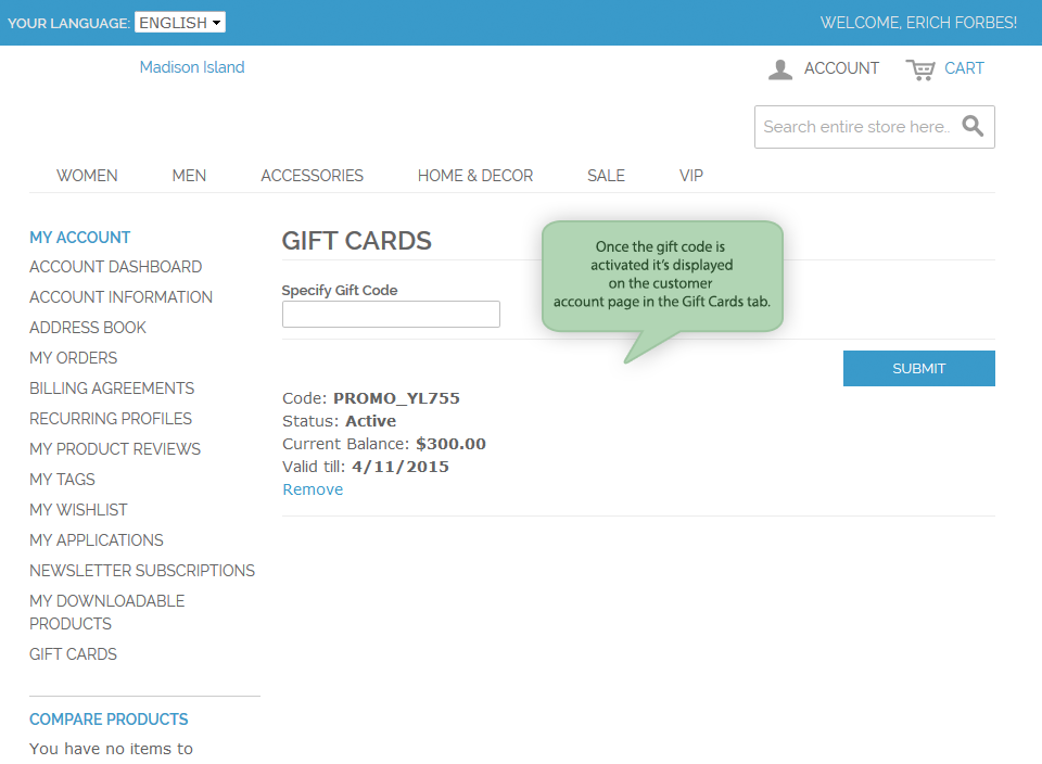 Magento 2 Gift Card Extension