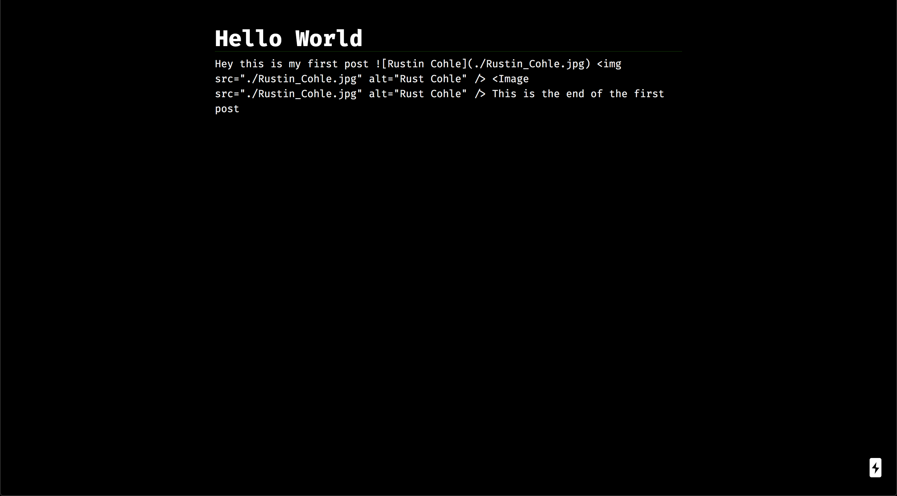 hello world