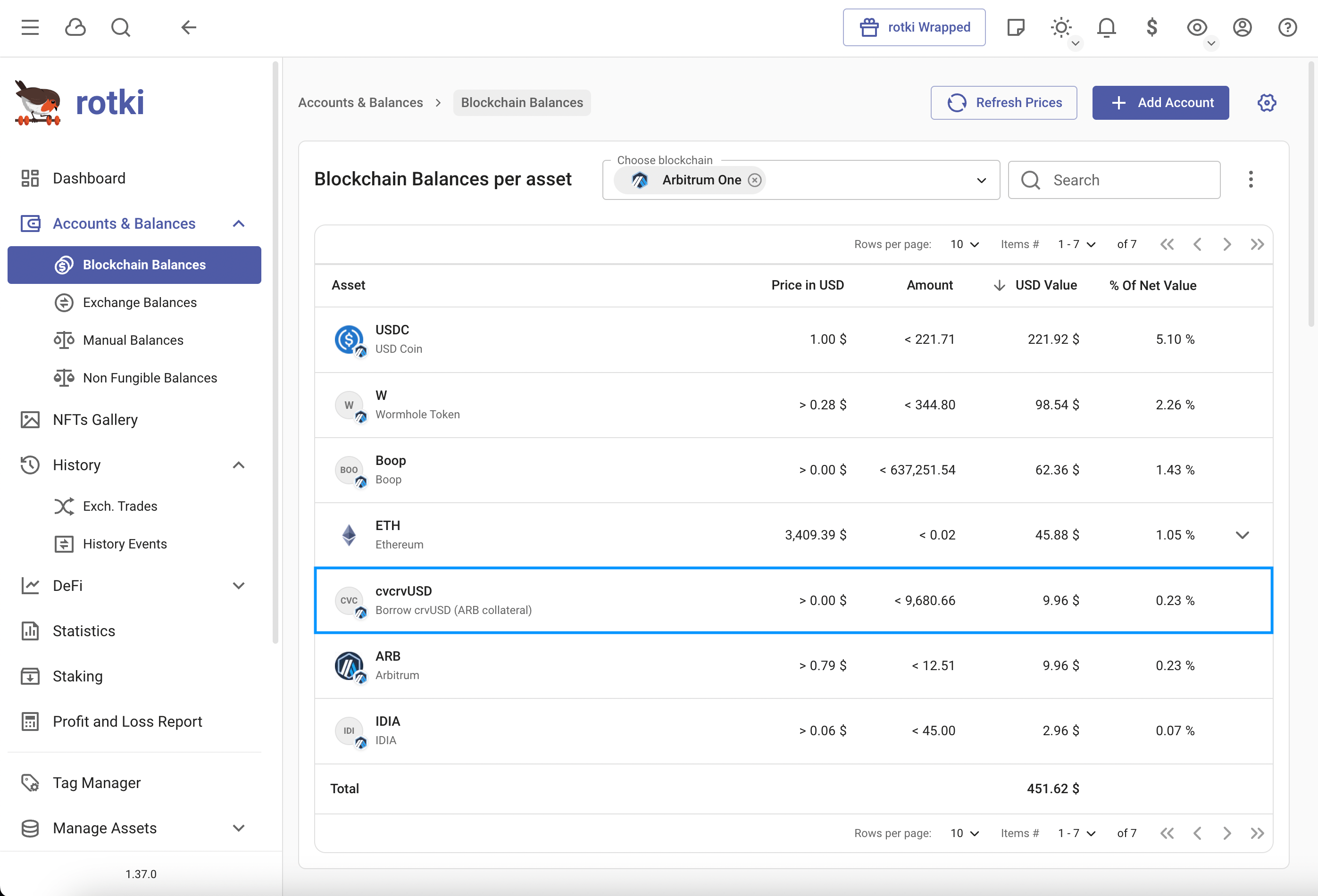 Curve lending tokens