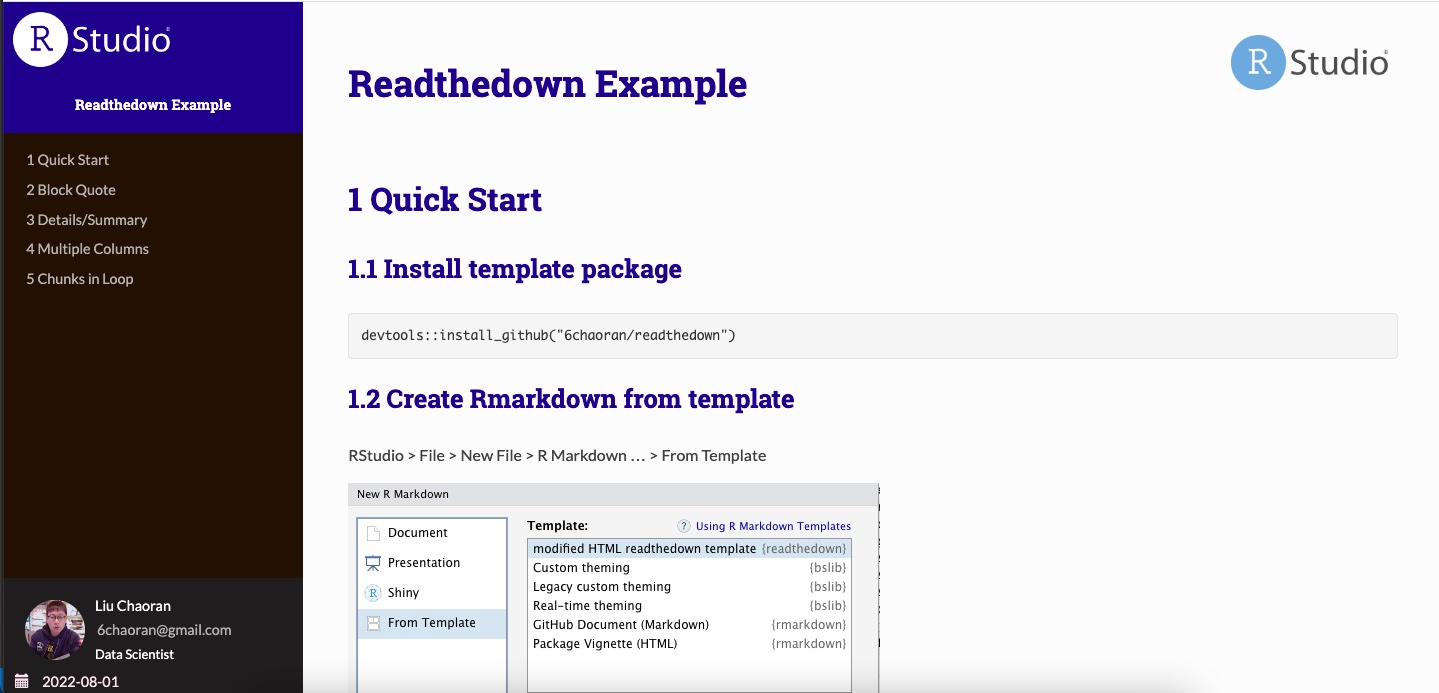 readthedown example