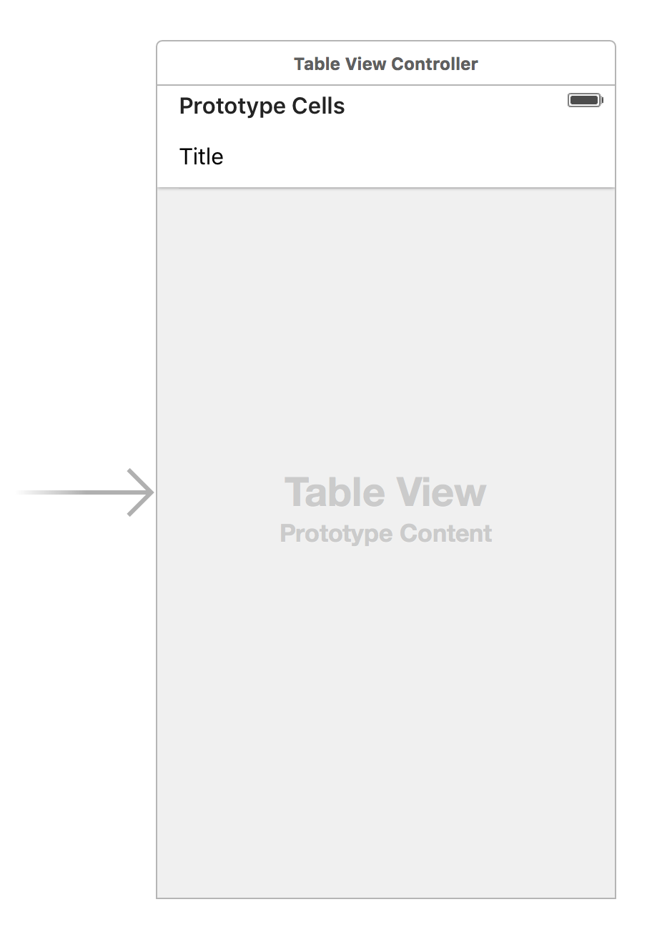 Table view in Xcode