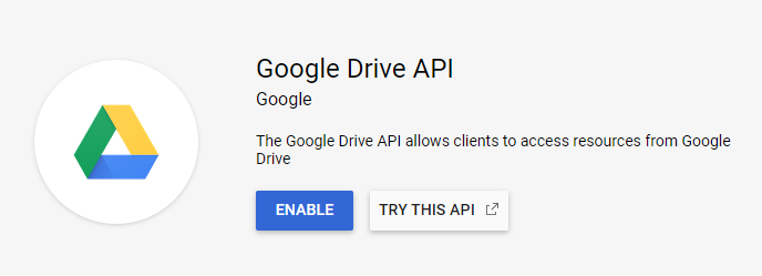 Enable Drive API