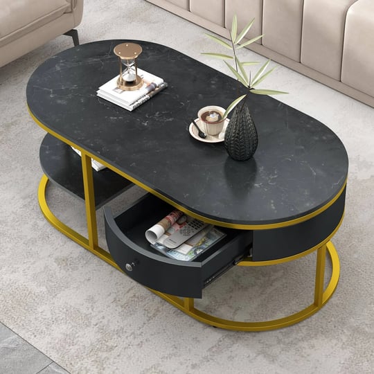 marble-surface-golden-oval-coffee-table-with-drawers-and-shelves-black-1
