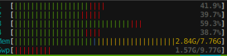 htop memory on freeze