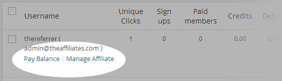 Affiliates - Affiliate Reports - user links