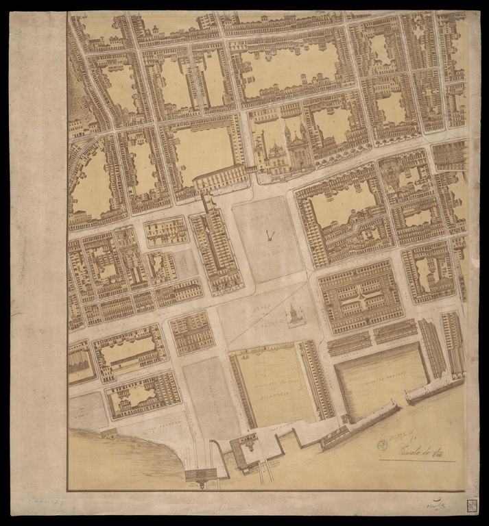 Planta–elevação: João da Rocha Fragoso, Mappa architectural do Rio de Janeiro, pr. 3, 1874