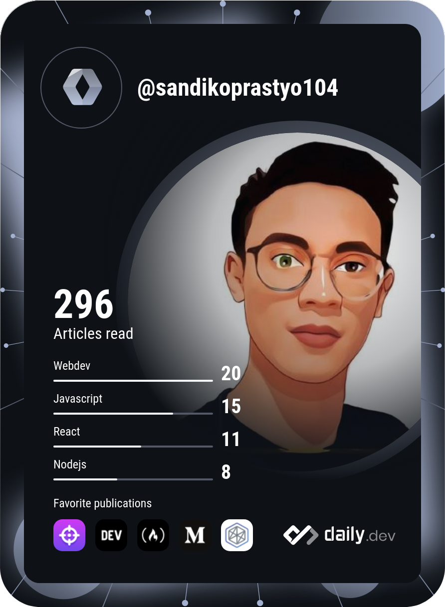 sandiko prastyo's Dev Card