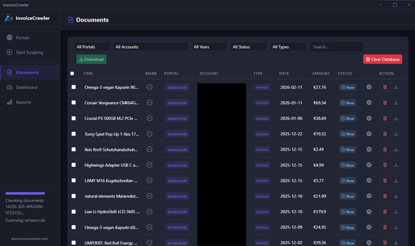 GitHub - Chackyx/InvoiceCrawler: Automatically download invoices ...