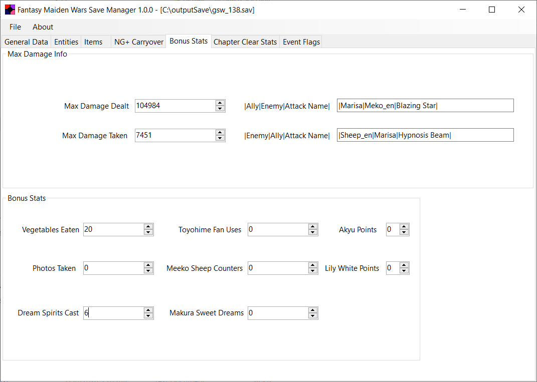 1.0.0 Bonus Stats Editor